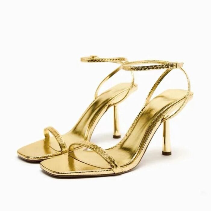 Gold Zara Stilettos High Heels - Image 2