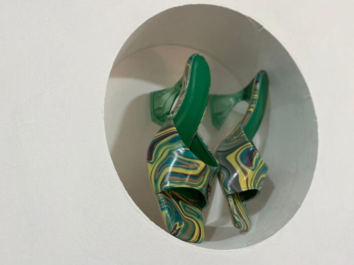 Green Graffitti Candy Heels - Image 6